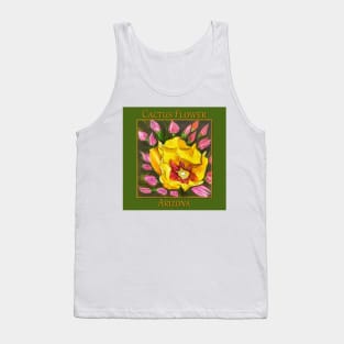 Yellow cactus flower from the state of Arizona Tank Top